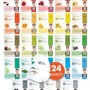 Nourishing Hydrating Korean Collagen Masks – 24 Combo, Anti-Aging & Reviving